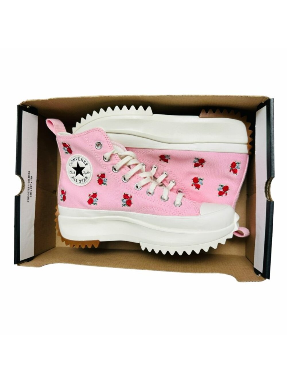 ✨Converse Run Star Hike Platform Hi Sz 9.5 Men Shoes Sneakers Pink Roses A05192C - Picture 7 of 11